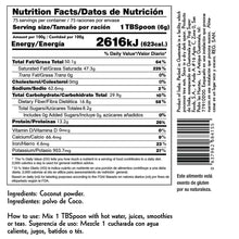 Cargar imagen en el visor de la galería, Información nutricional Leche de Coco en Polvo vegana sin lácteos Yogi Super Foods