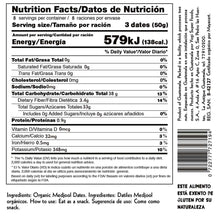 Cargar imagen en el visor de la galería, Información nutricional Dátiles Medjool Orgánicos 14oz California Yogi Super Foods