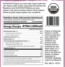 Cargar imagen en el visor de la galería, Barra vegana de chocolate blanco con acaí y macadamia – endulzada con panela natural