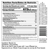 Cargar imagen en el visor de la galería, Información nutricional Arroz Basmati Parbolizado grano largo India Yogi Super Foods