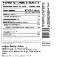 Cargar imagen en el visor de la galería, Información nutricional Avena Sin Gluten Certificada para celiacos Yogi Super Foods