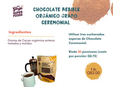 Cargar imagen en el visor de la galería, Cacao ceremonial para beber mayorista cafeterías y cafés Guatemala Yogi Super Foods