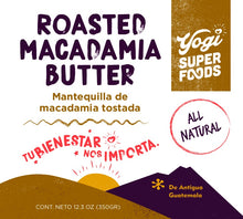 Cargar imagen en el visor de la galería, Mantequilla de macadamia ingredientes orgánicos puros tostada sin aditivos Yogi Super Foods