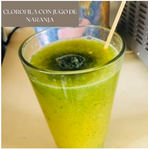 Chlorophyll and Orange Juice Slushy