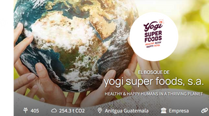 Yogi Super Foods is a guatemalan ecological company that offsets their carbon footprint.