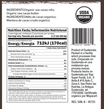 Cargar imagen en el visor de la galería, Chocolate oscuro sin azúcar 100% cacao crudo – superalimento vegano keto Guatemala

