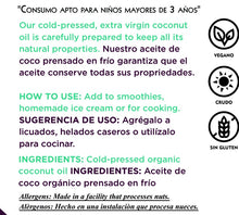 Cargar imagen en el visor de la galería, Aceite de coco prensado en frío sin gluten – grasas saludables MCT – Yogi Super Foods Guatemala
