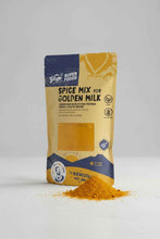 Cargar imagen en el visor de la galería, Golden milk latte mix cúrcuma especias ayurvédicas bebida antiinflamatoria Yogi Super Foods
