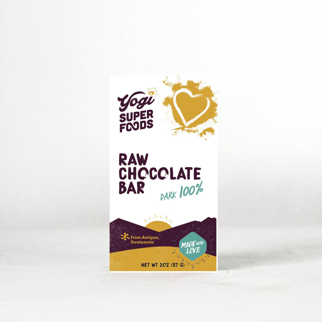 Raw Chocolate Bar 100% - Ceremonial Grade - Yogi Super Foods